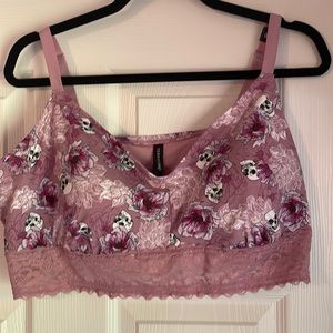 Size 3 Torrid pink skeleton bralette.